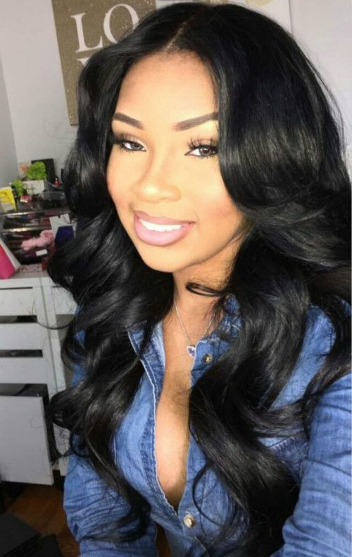 Best ideas about Middle Part Black Hairstyles
. Save or Pin Middle part wavy long hairstyles wigs for black women Now.