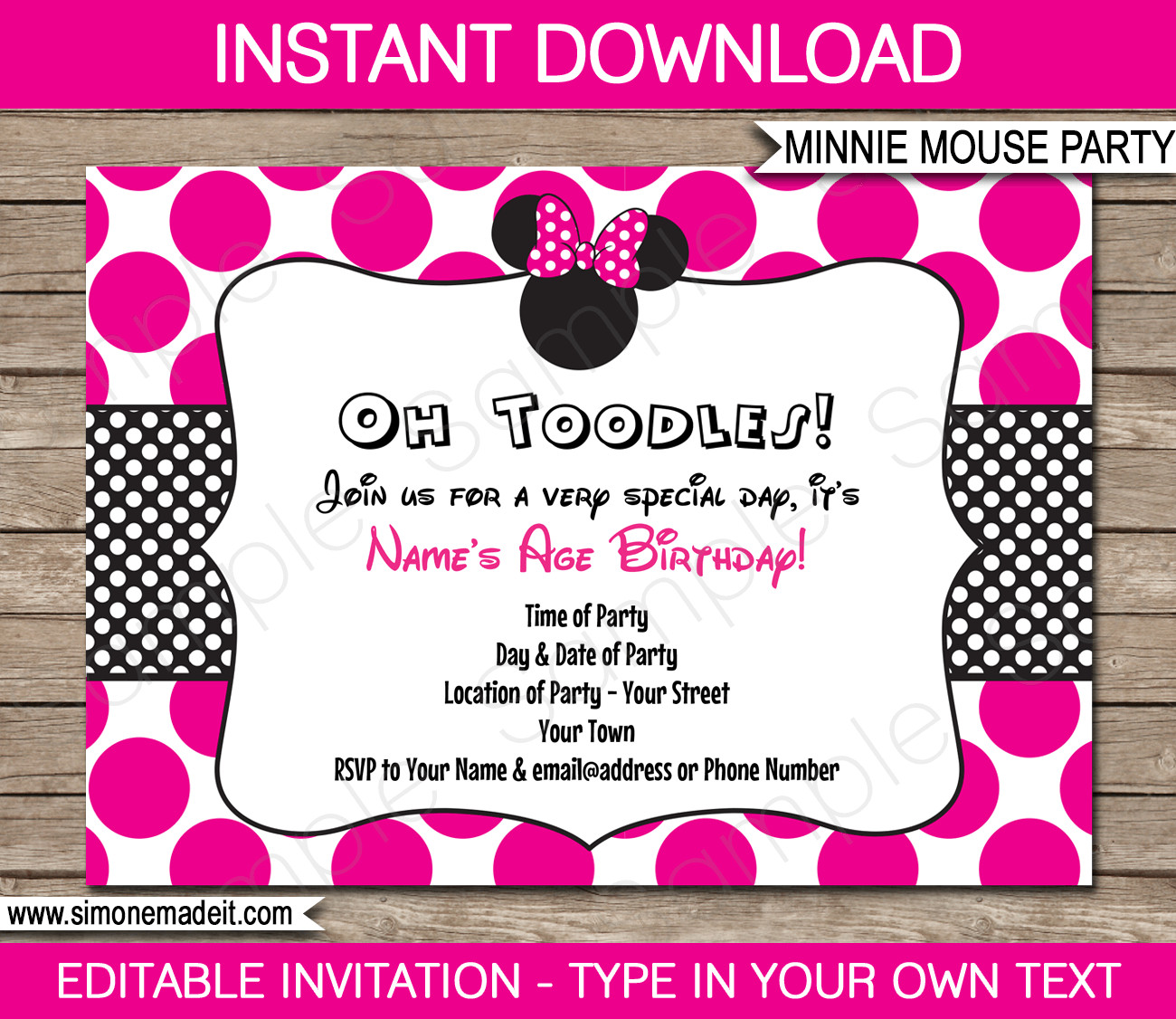 Best ideas about Minnie Mouse Birthday Party Invitations
. Save or Pin Minnie Mouse Party Invitations Template Now.