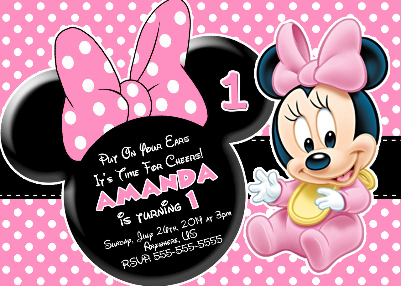 Best ideas about Minnie Mouse Birthday Party Invitations
. Save or Pin FREE Minnie Mouse First Birthday Invitations Printable Now.