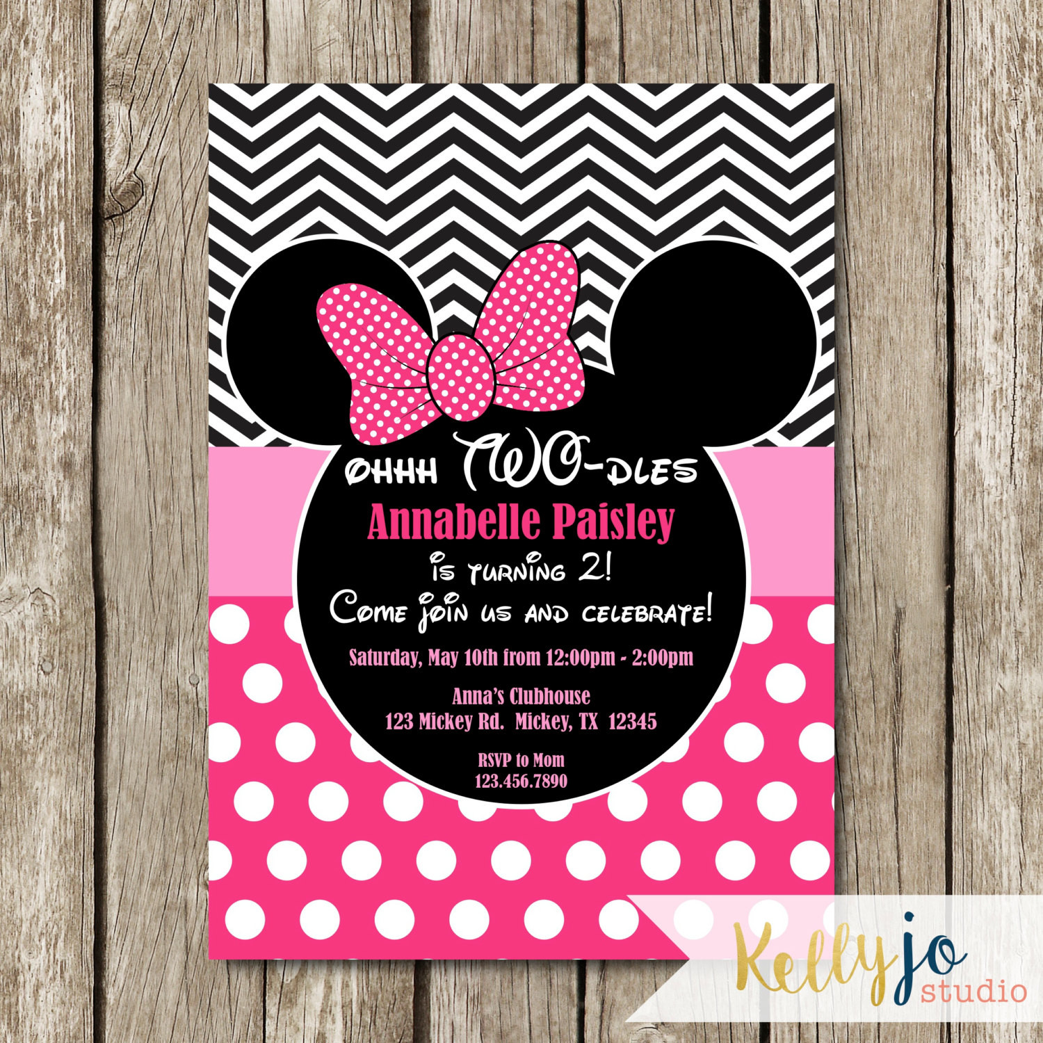 Best ideas about Minnie Mouse Birthday Party Invitations
. Save or Pin Pink Minnie Mouse Oh Two dles Birthday Invites Pink Minnie Now.