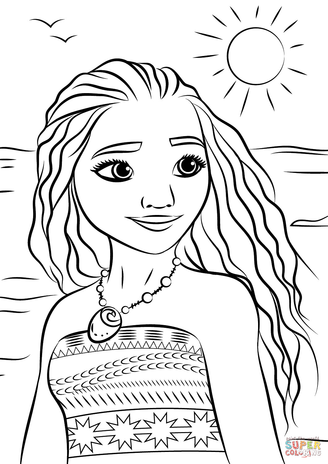 Best ideas about Moana Free Coloring Sheets
. Save or Pin Princess Moana Portrait coloring page Now.