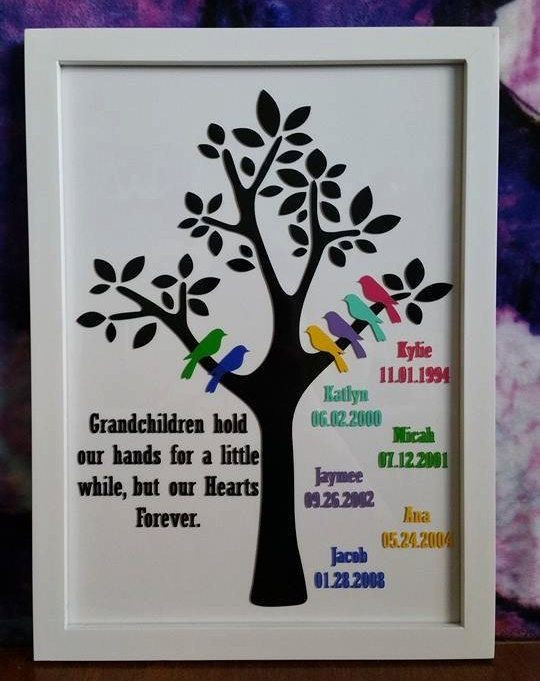 Best ideas about Mother'S Day Gift Ideas For Grandma
. Save or Pin Grandparent Family Tree Frame 6 Grandchildren Custom Now.