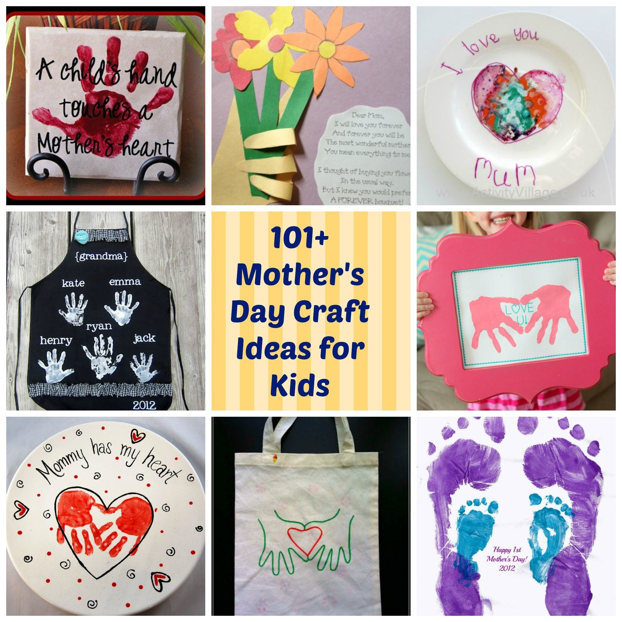 Best ideas about Mothers Day Craft Ideas For Kids
. Save or Pin 101 Mother s Day DIY Craft Ideas for Kids Now.
