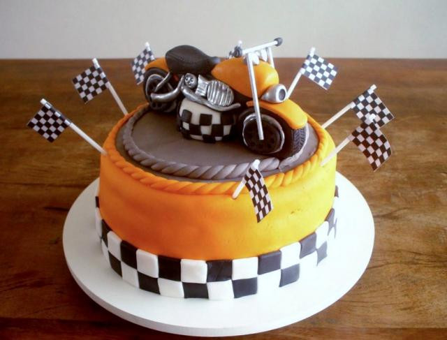 Best ideas about Motorcycle Birthday Cake
. Save or Pin Motorcycle bike racing theme orange & chocolate cake JPG Now.