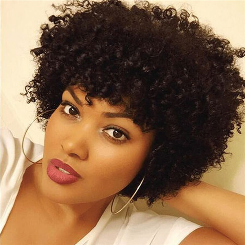 Best ideas about Natural Hairstyle Wigs
. Save or Pin Short Kinky Curly Human Hair Wigs Human Hair Wig Now.