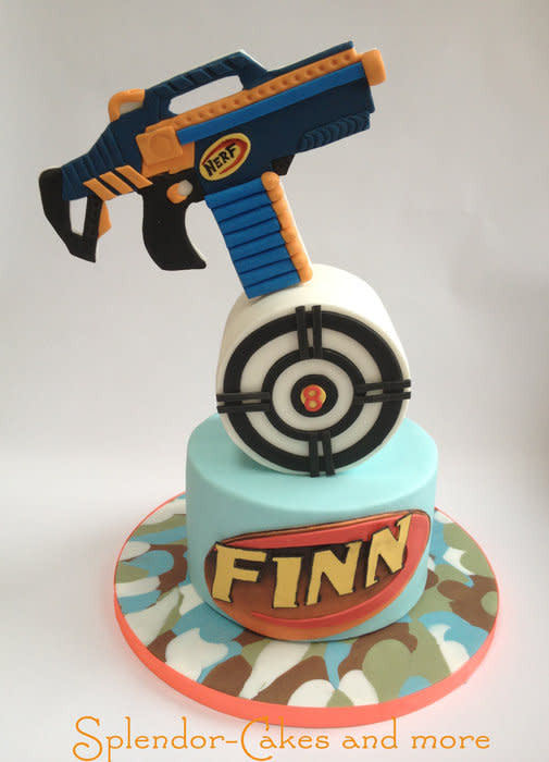 Best ideas about Nerf Birthday Cake
. Save or Pin Nerf or nothin Birthday cake for my son Cake by Now.