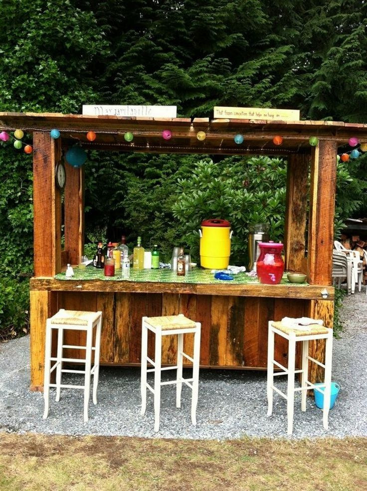 Best ideas about Outdoor Bars DIY
. Save or Pin DIY Pallet Outdoor Bar and Stools Now.