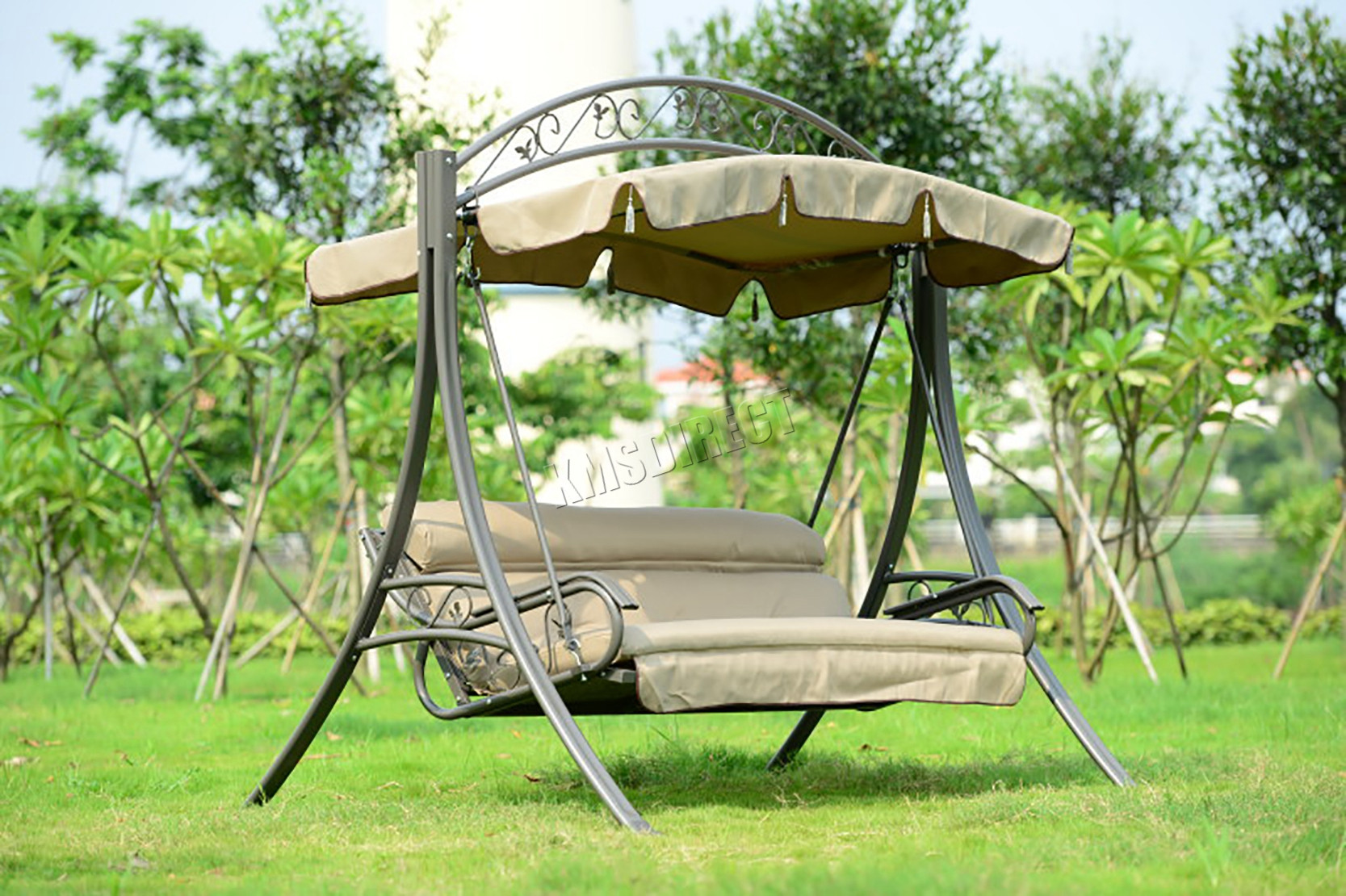 Best ideas about Outdoor Swing Chair
. Save or Pin WestWood Garden Metal Swing Hammock 3 Seater Chair Bench Now.