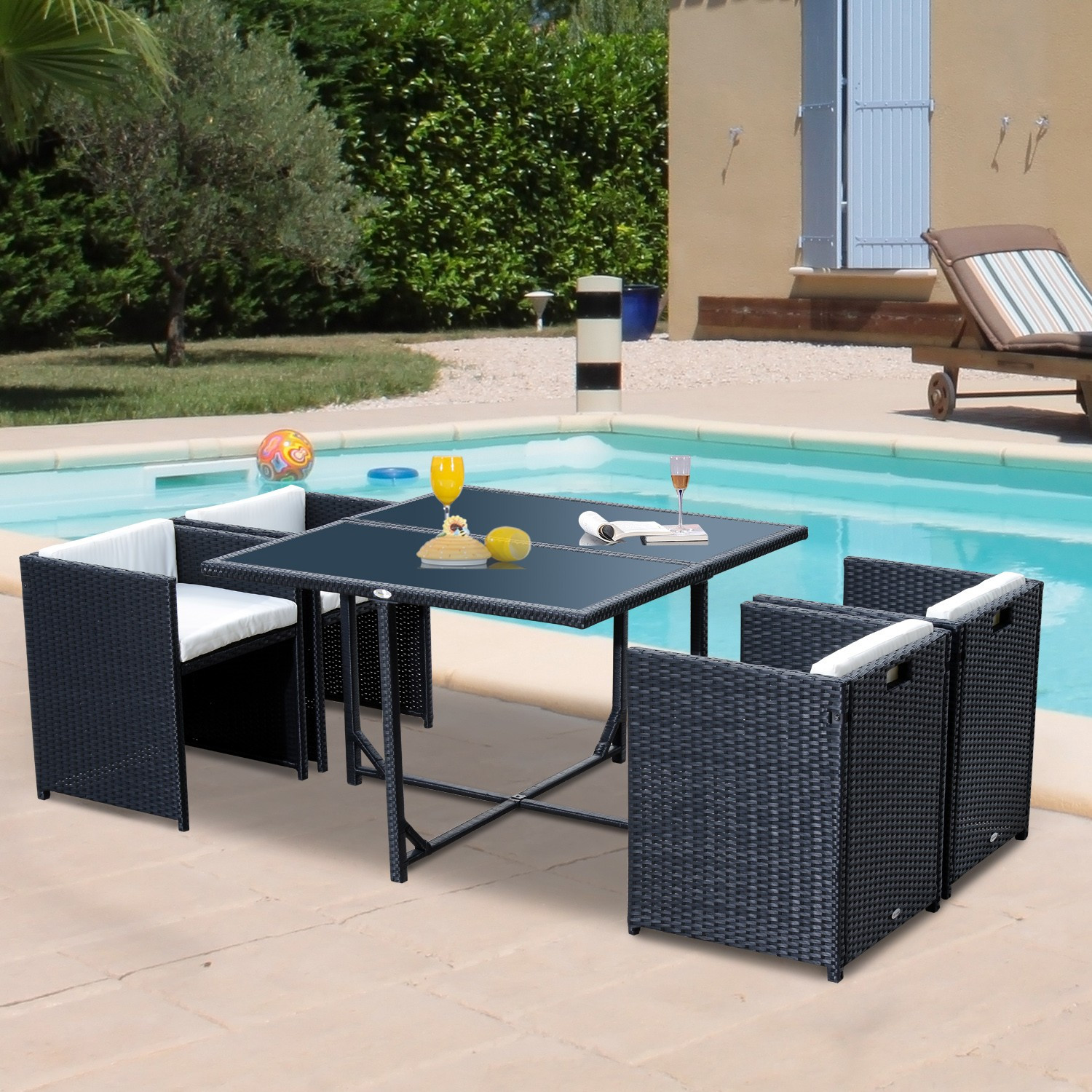 Best ideas about Outsunny Patio Furniture
. Save or Pin Outsunny 5pcs Rattan Wicker Dining Sofa Table Set Outdoor Now.