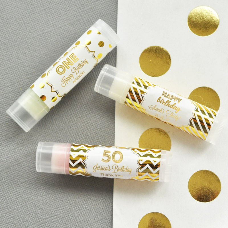 Best ideas about Party Favor For 50th Birthday
. Save or Pin 50th Birthday Party Favors Lip Balm Favors Unique Birthday Now.