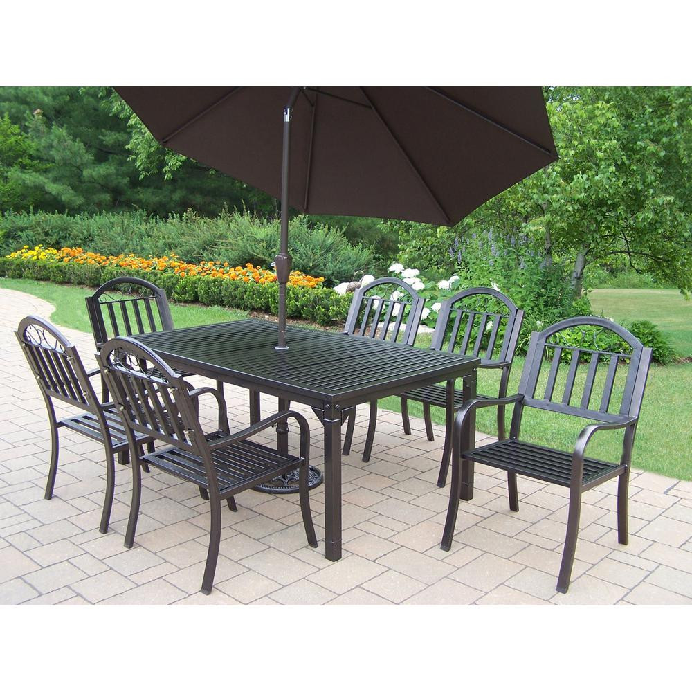 Best ideas about Patio Set Walmart
. Save or Pin Piece Metal Outdoor Dining Set With Brown Umbrella Hd Now.