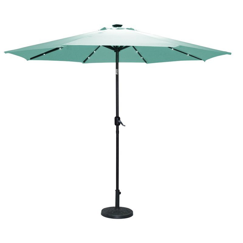 Best ideas about Patio Umbrella With Solar Lights
. Save or Pin 2 7m Light Up Teal Parasol Solar Light Garden Umbrella Sun Now.