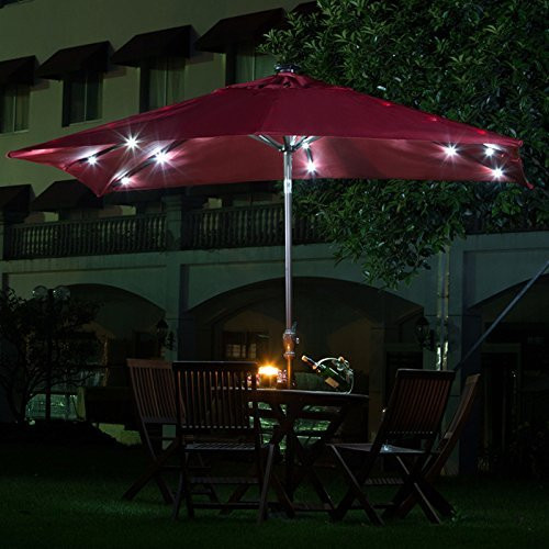 Best ideas about Patio Umbrella With Solar Lights
. Save or Pin 9’ Solar 28 LED Lights Patio Umbrella Garden Outdoor Now.
