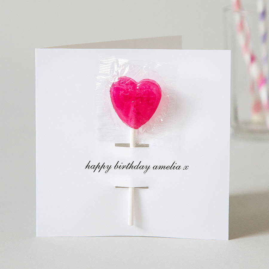 Best ideas about Personalise Birthday Card
. Save or Pin personalised birthday card with lipop by twenty seven Now.