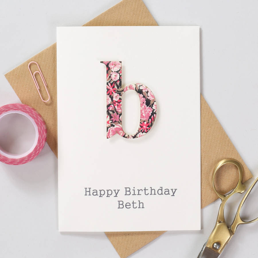 Best ideas about Personalise Birthday Card
. Save or Pin personalised liberty letter birthday card by us Now.