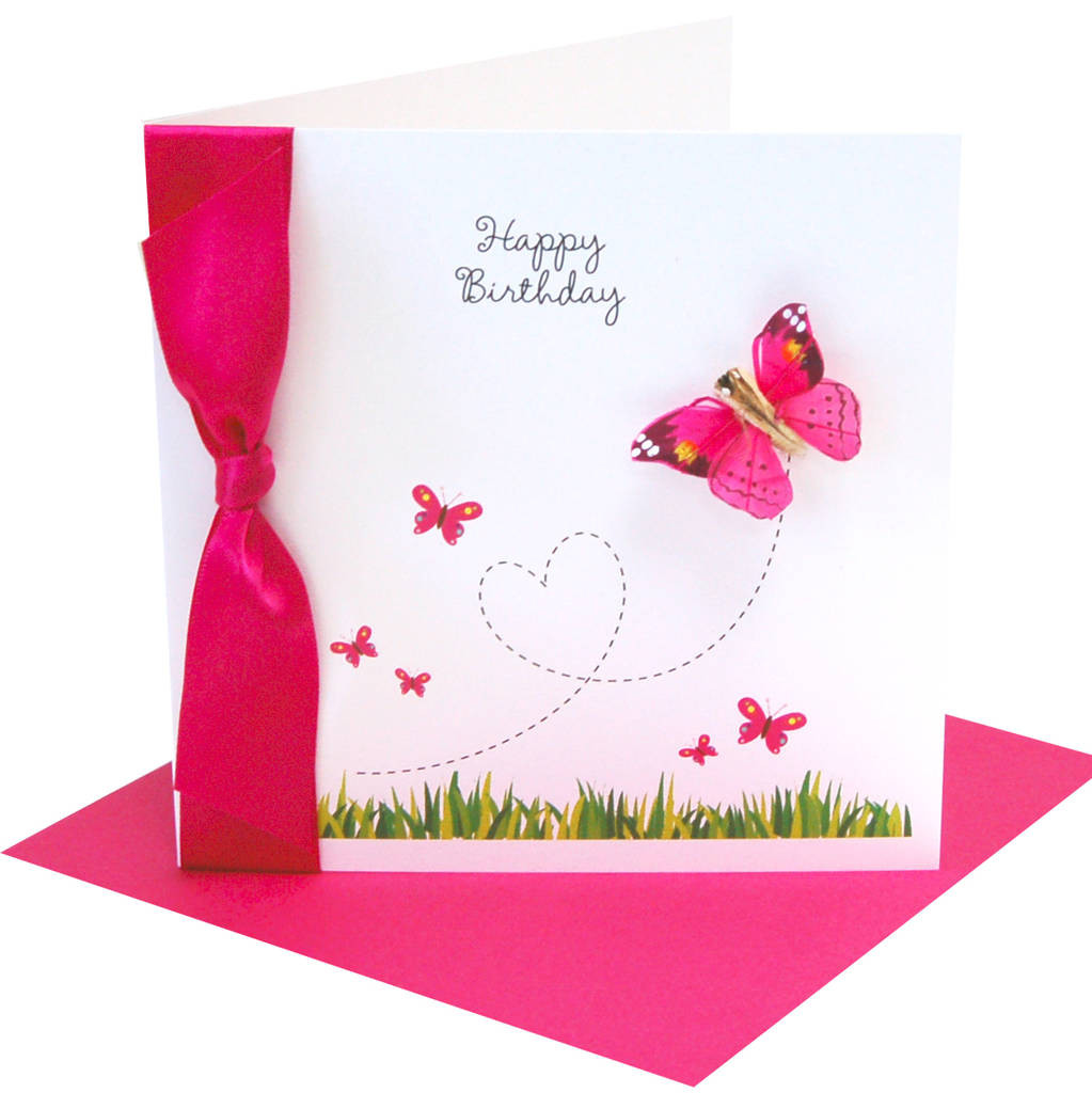 Best ideas about Personalise Birthday Card
. Save or Pin flutter butterfly personalised birthday card by made with Now.