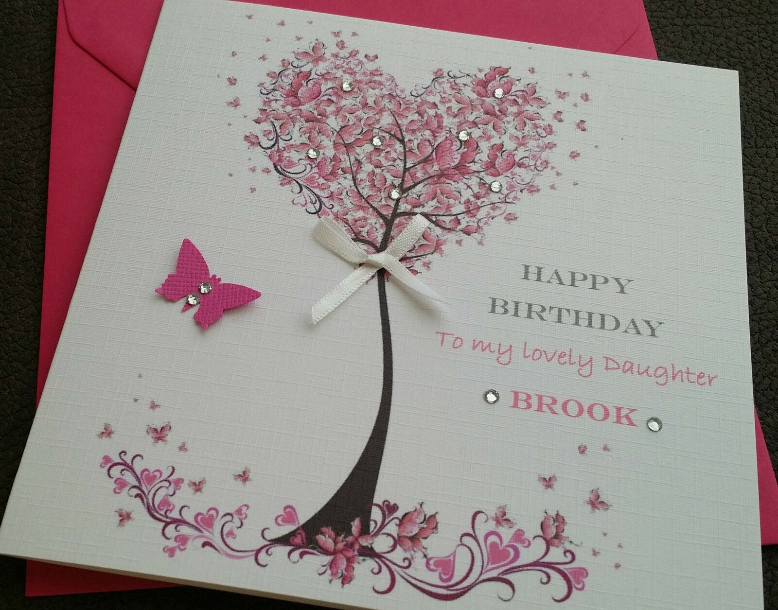 Best ideas about Personalise Birthday Card
. Save or Pin Birthday Card Personalised Handmade Daughter Sister Now.