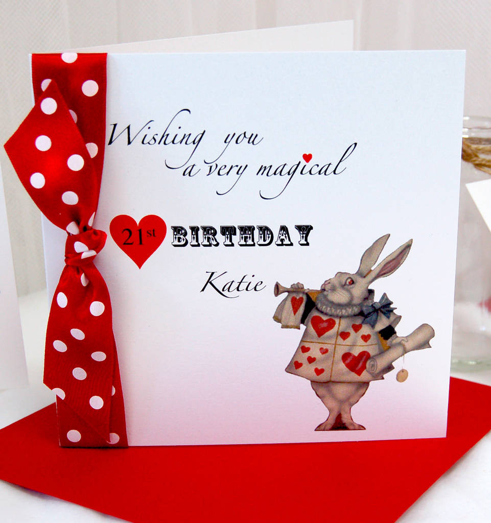 Best ideas about Personalise Birthday Card
. Save or Pin alice in wonderland personalised birthday card by made Now.