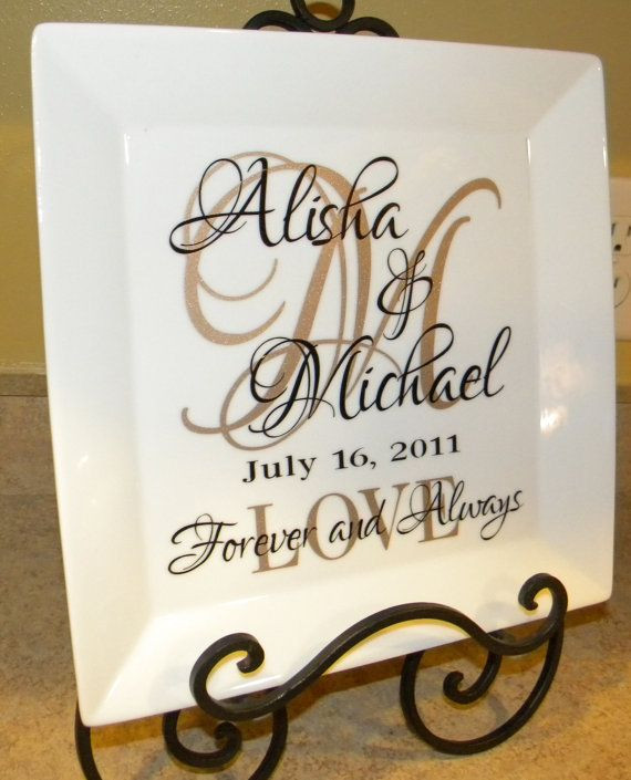 Best ideas about Personalized Wedding Gift Ideas
. Save or Pin Personalized Wedding Gift Plate Anniversary Gift For Now.