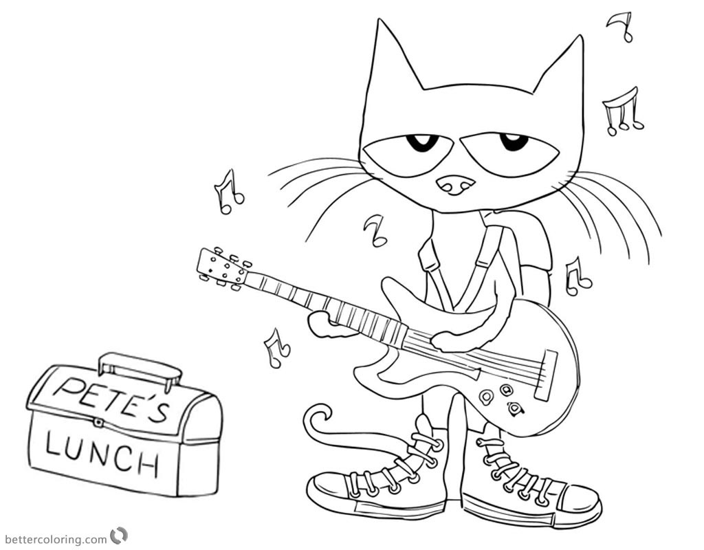 Best ideas about Pete The Cat Coloring Sheet
. Save or Pin Pete the Cat Coloring Pages Play Guitar for Lunch Free Now.