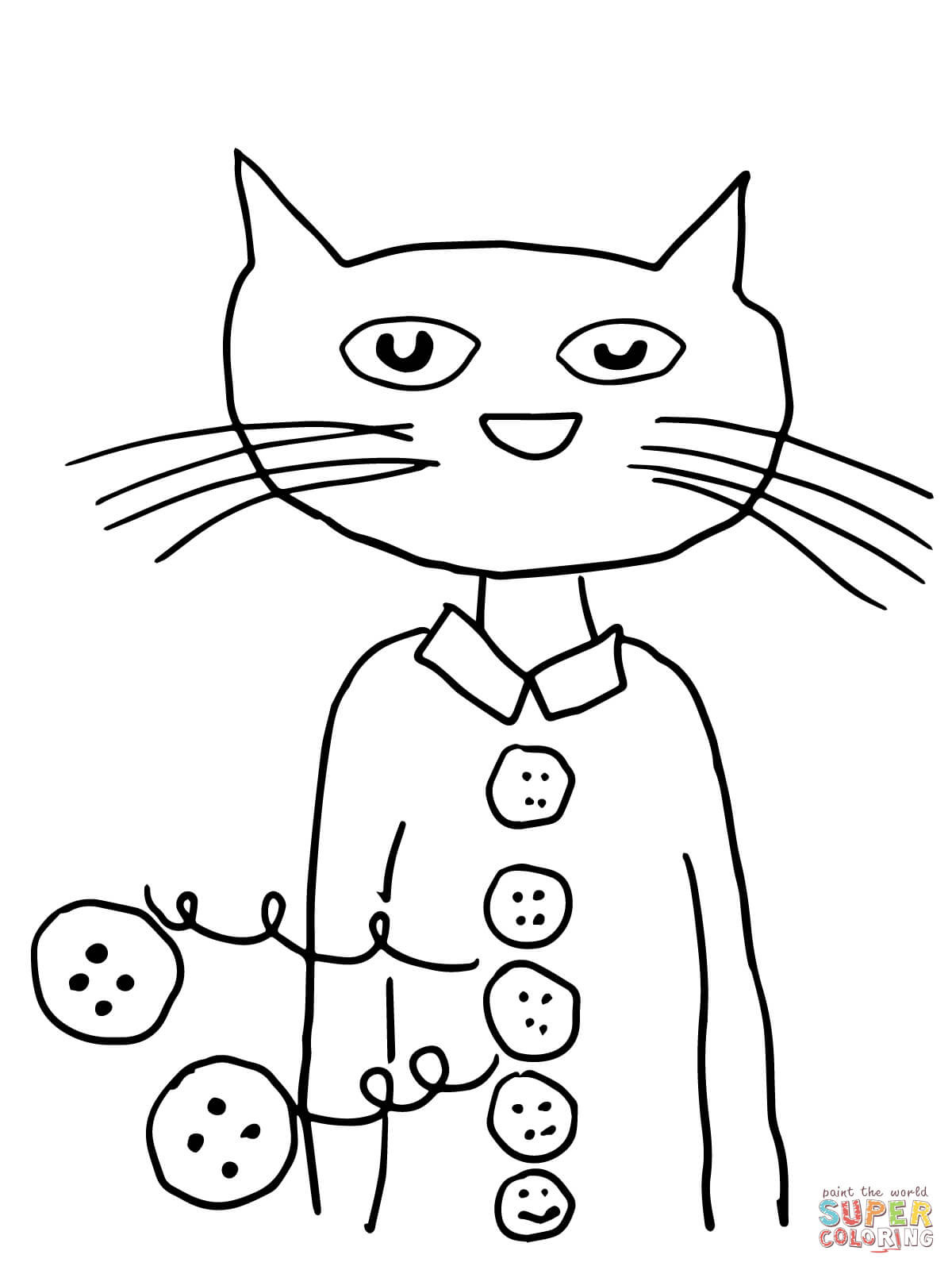 Best ideas about Pete The Cat Coloring Sheet
. Save or Pin Pete the Cat Groovy Buttons coloring page Now.