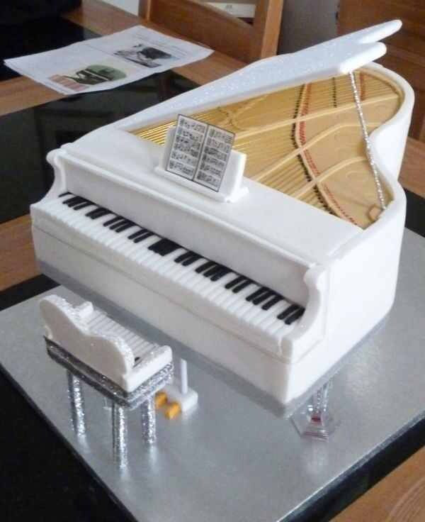 Best ideas about Piano Birthday Cake
. Save or Pin Stunning White Piano Cake For all your cake decorating Now.