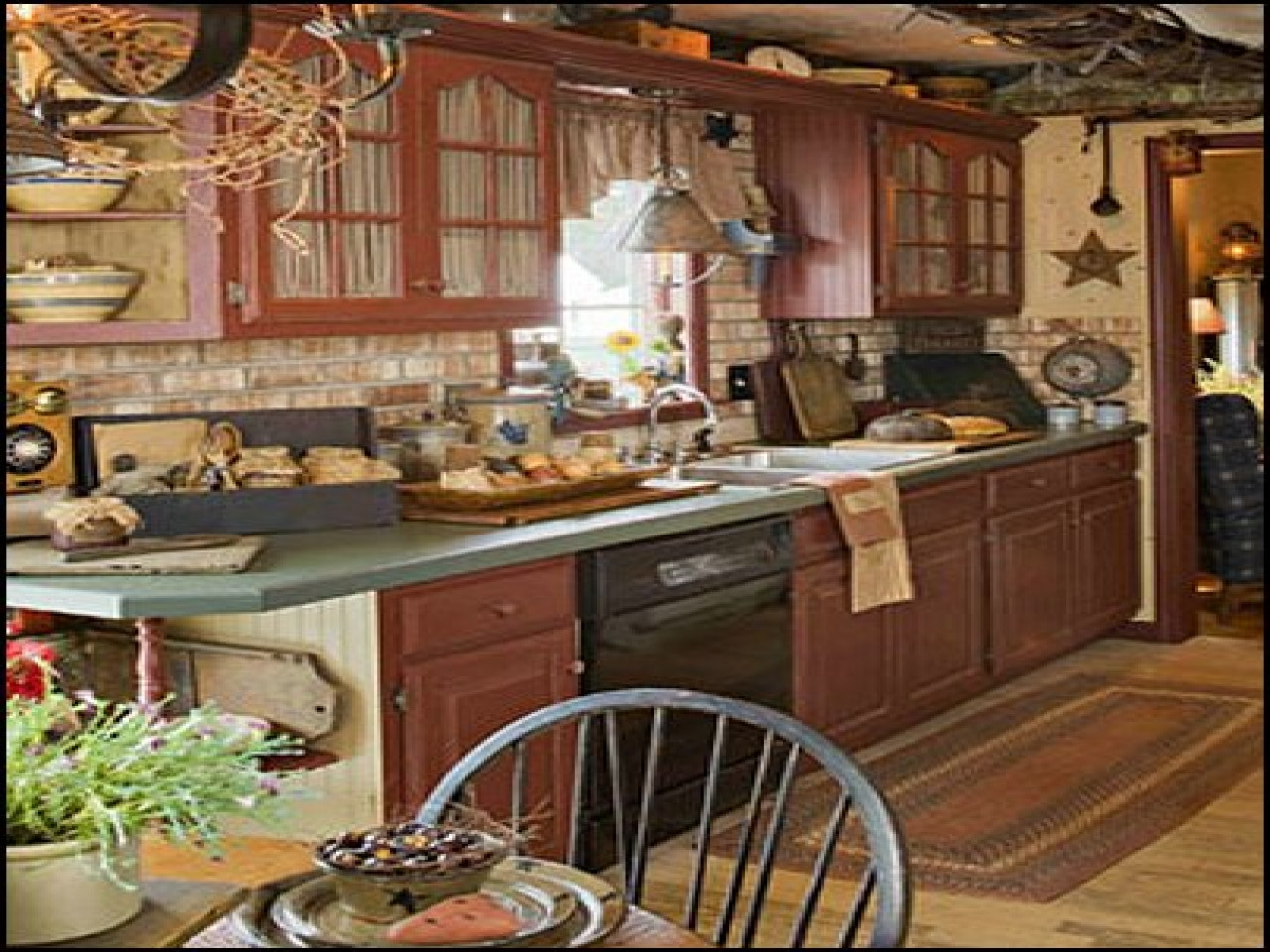 Best ideas about Primitive Kitchen Decor
. Save or Pin Kitchen theme ideas for decorating willow tree primitive Now.