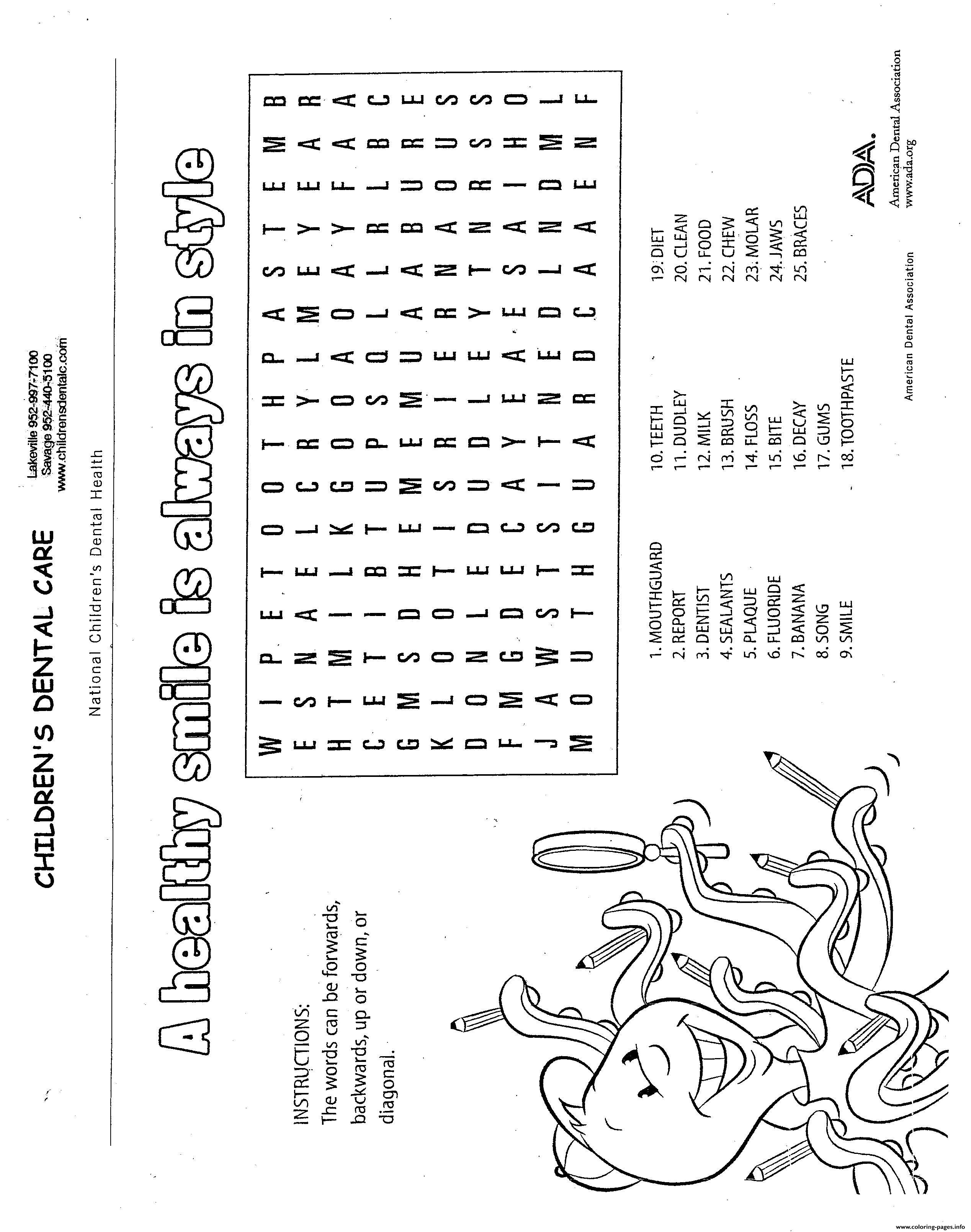 Best ideas about Printable Coloring Sheets For Kids With School Activities
. Save or Pin Activity Sheets Childrens Dental Care Coloring Pages Printable Now.