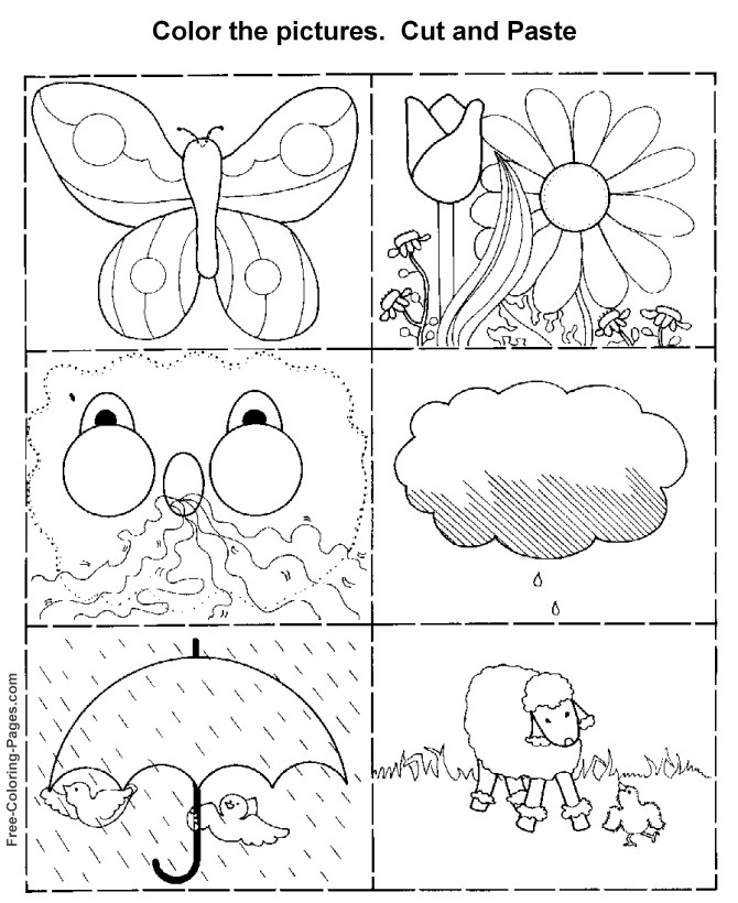 Best ideas about Printable Coloring Sheets For Kids With School Activities
. Save or Pin Printable kid activity worksheets Child Cut and paste 2 Now.