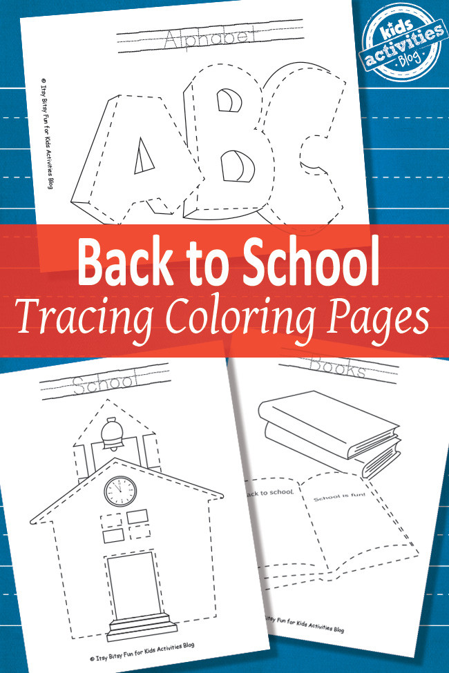 Best ideas about Printable Coloring Sheets For Kids With School Activities
. Save or Pin Back to School Tracing Coloring Pages Free Printable Now.
