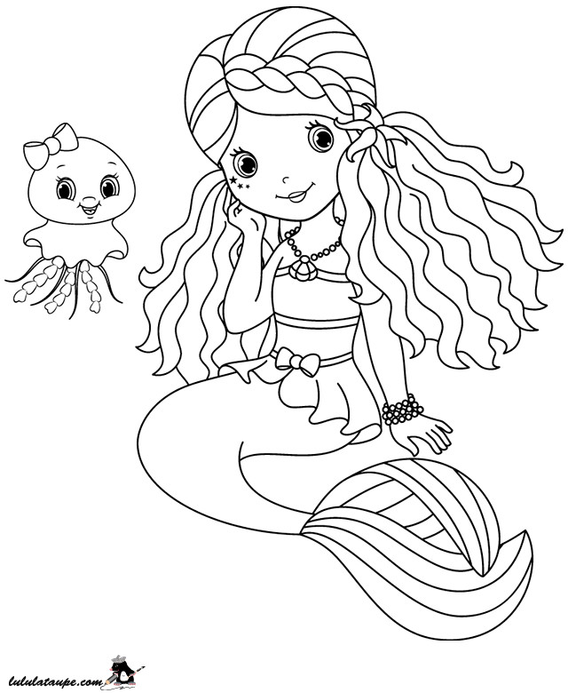 Best ideas about Printable Jellyfish Coloring Pages For Girls
. Save or Pin Coloriage à imprimer une sirène Lulu la taupe jeux Now.