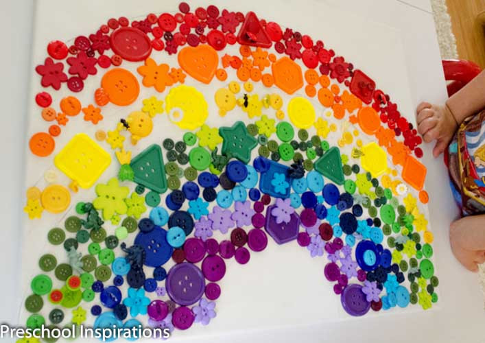 Best ideas about Rainbow Artwork For Preschoolers
. Save or Pin Rainbow Button Collage Canvas Art Preschool Inspirations Now.