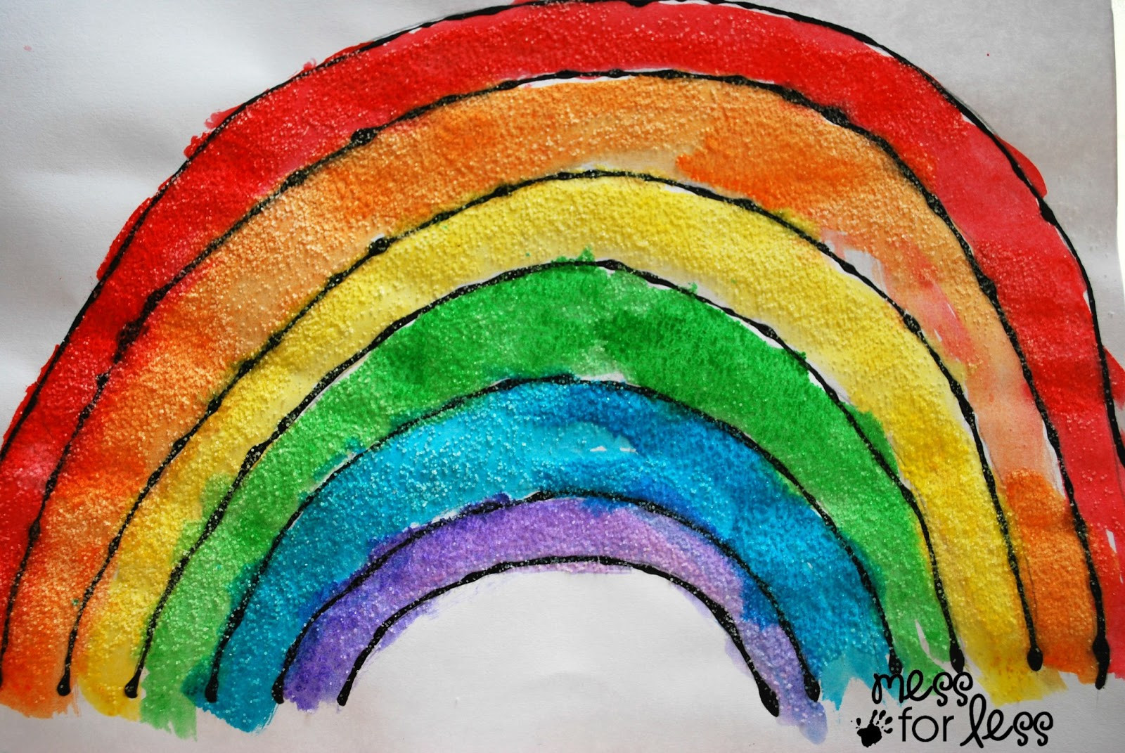 Best ideas about Rainbow Artwork For Preschoolers
. Save or Pin Black Glue and Salt Watercolor Rainbow Salt Painting for Now.