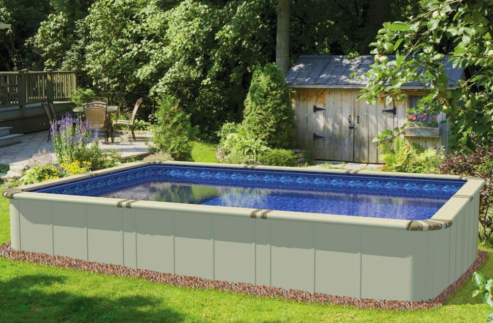Best ideas about Rectangle Above Ground Pool
. Save or Pin EZ Panel 18 x35 ft Rectangle Aluminum Semi Inground Now.