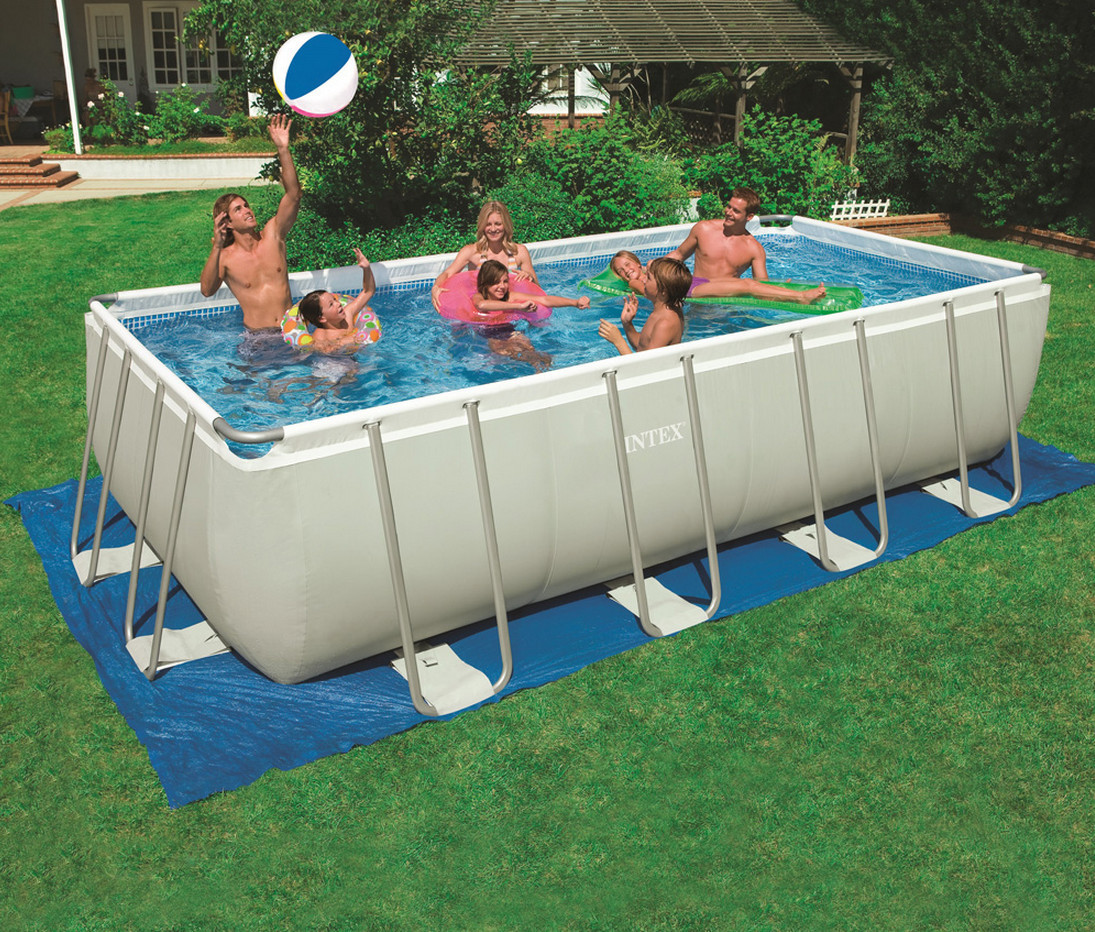 Best ideas about Rectangle Above Ground Pool
. Save or Pin Family Garden Swimming Pool Rectangular Shape Now.