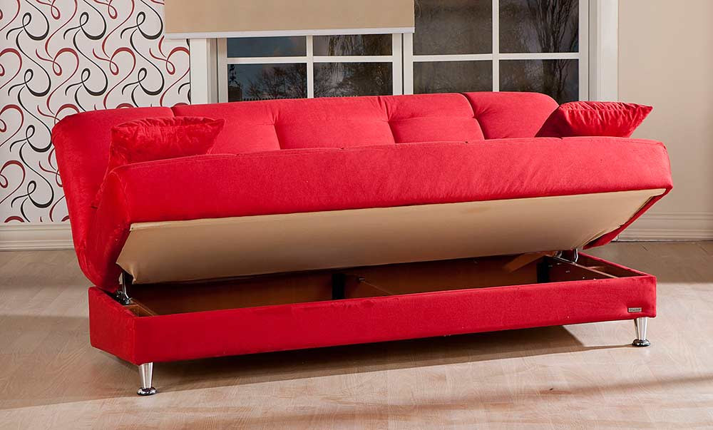 Best ideas about Red Sofa Beds
. Save or Pin Vegas Sofa Bed with Storage in Red Microfiber Now.
