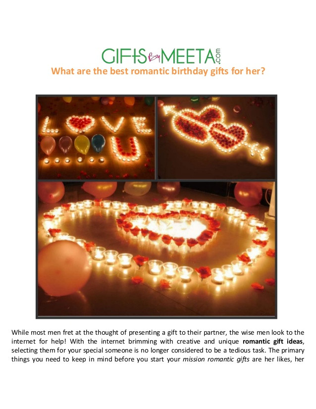 Best ideas about Romantic Birthday Gifts
. Save or Pin Best Romantic Birthday Gifts for Her Now.