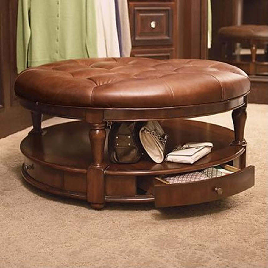 Best ideas about Round Ottoman Coffee Table
. Save or Pin Awesome Round Coffee Tables with Storage Now.