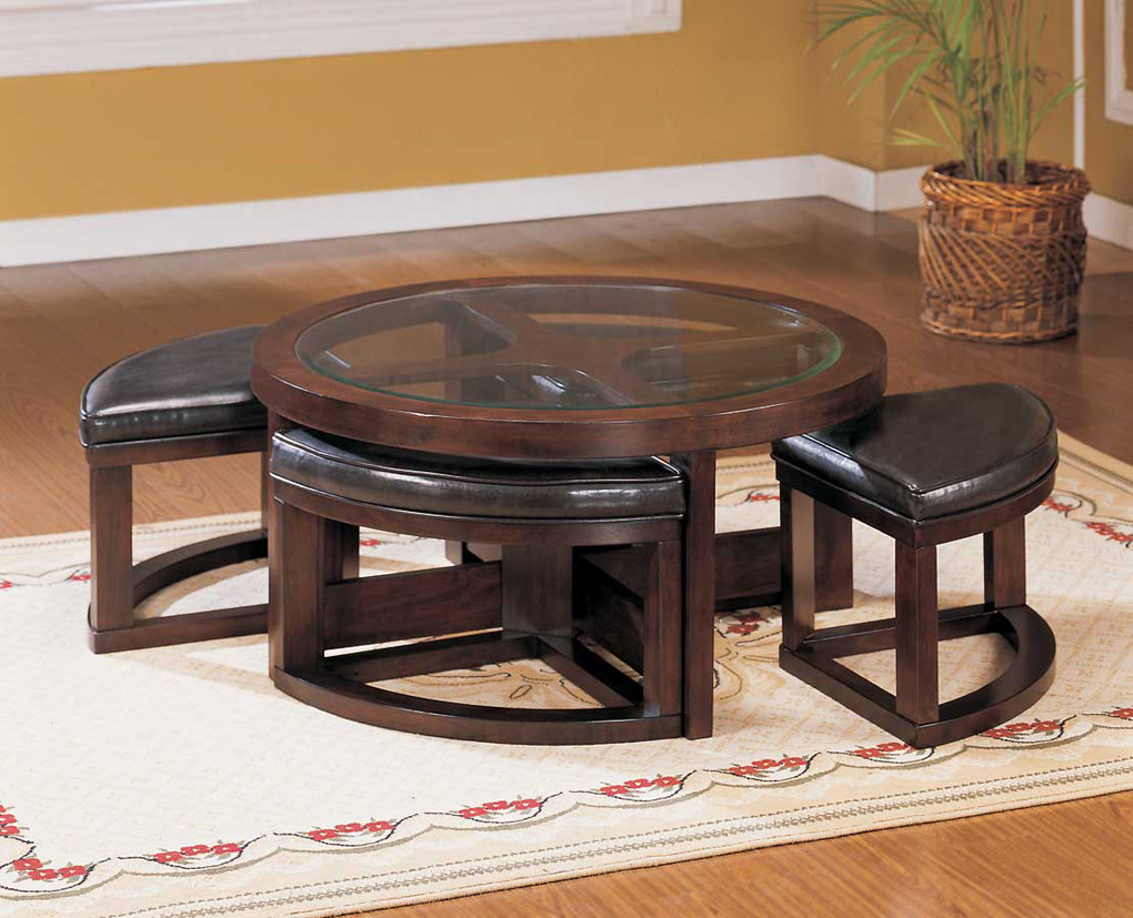 Best ideas about Round Ottoman Coffee Table
. Save or Pin Brussel Round Cocktail Table with Ottomans Now.