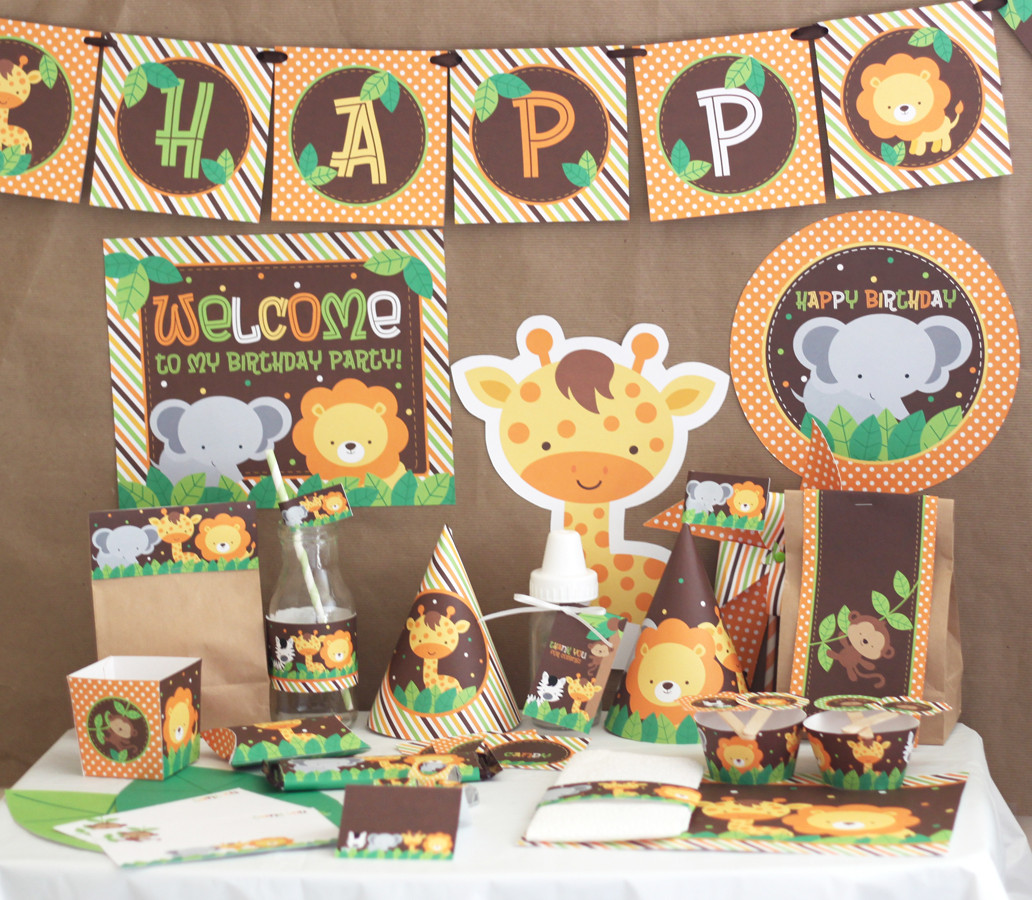 Best ideas about Safari Birthday Decorations
. Save or Pin Stockberry Studio Safari Animals Birthday DIY Printable Now.