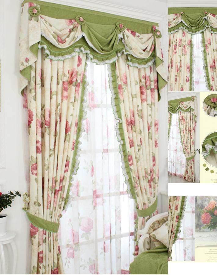 Best ideas about Shabby Chic Curtains
. Save or Pin Shabby Chic Curtain With Floral Pattern And Green Color Now.