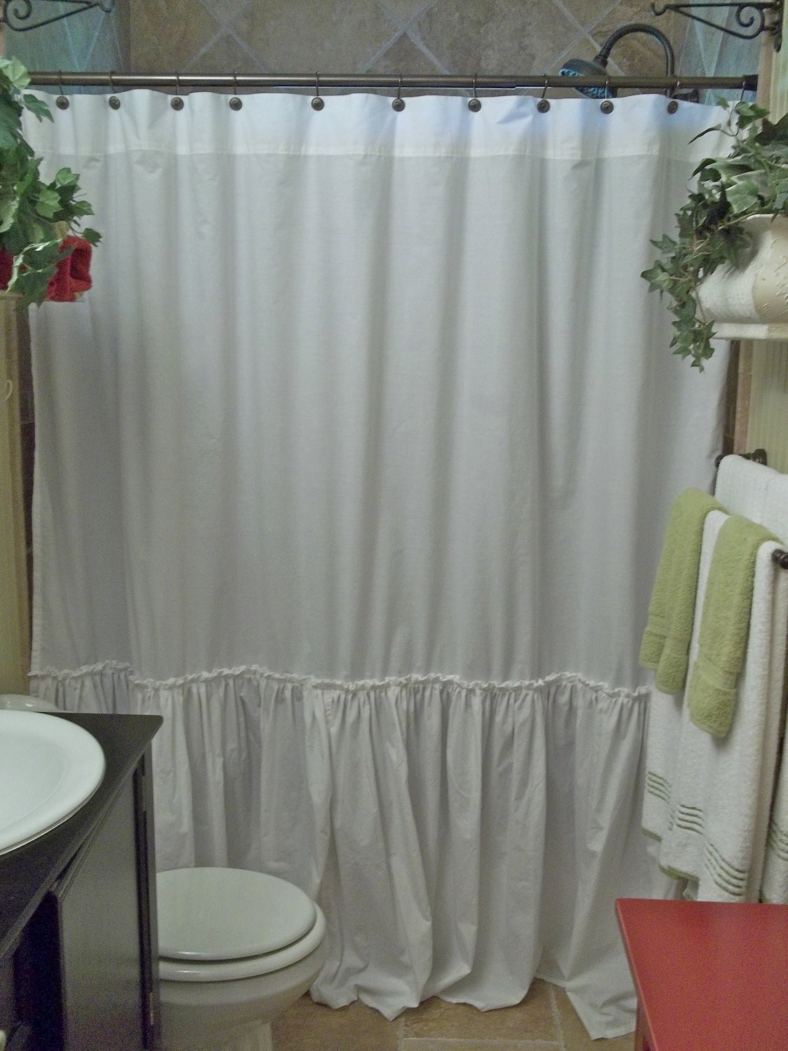 Best ideas about Shabby Chic Curtains
. Save or Pin Shabby Chic Ruffled White Shower Curtain Now.