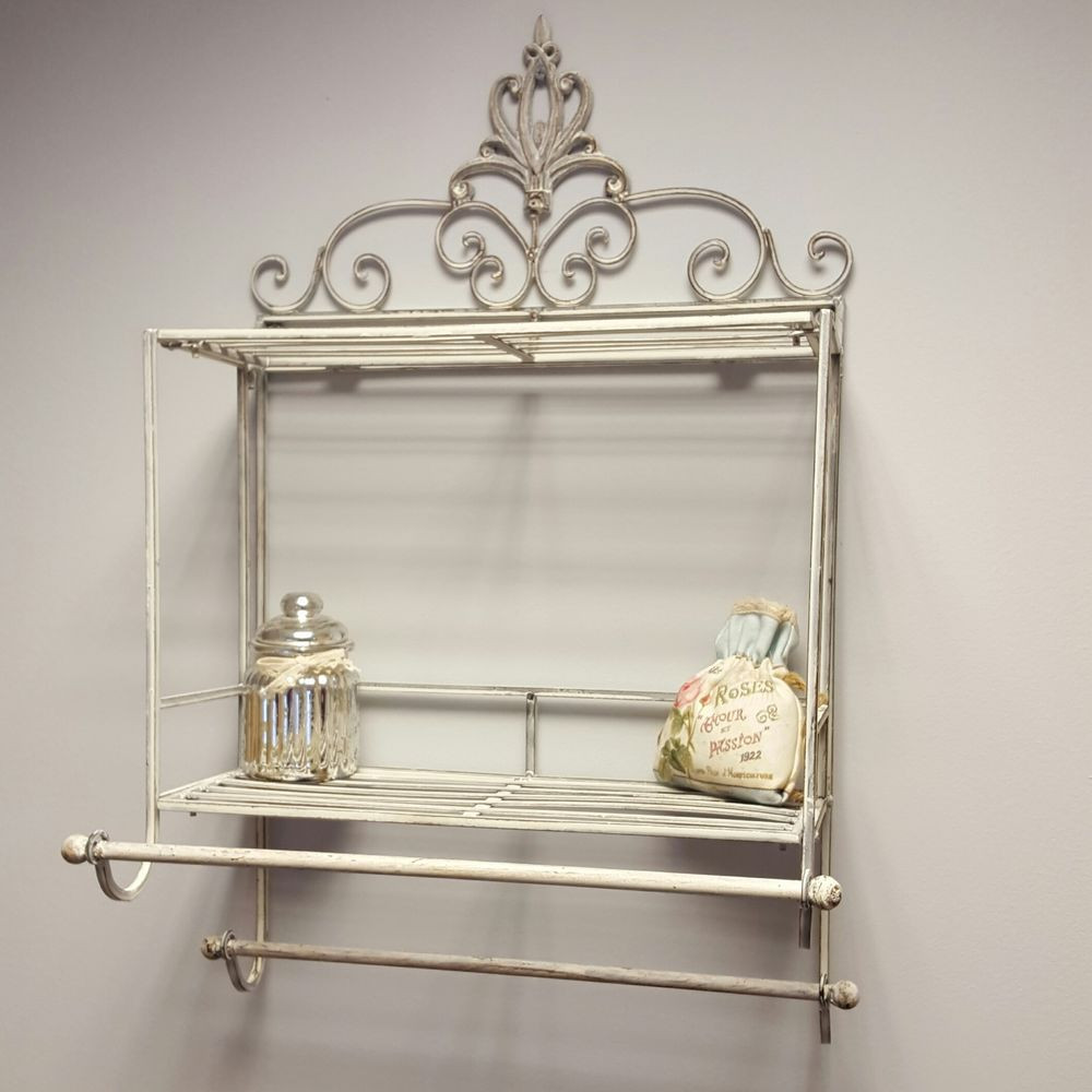 Best ideas about Shabby Chic Shelves
. Save or Pin Shabby Chic Metal Wall Shelf Towel Rail Rack Storage Now.