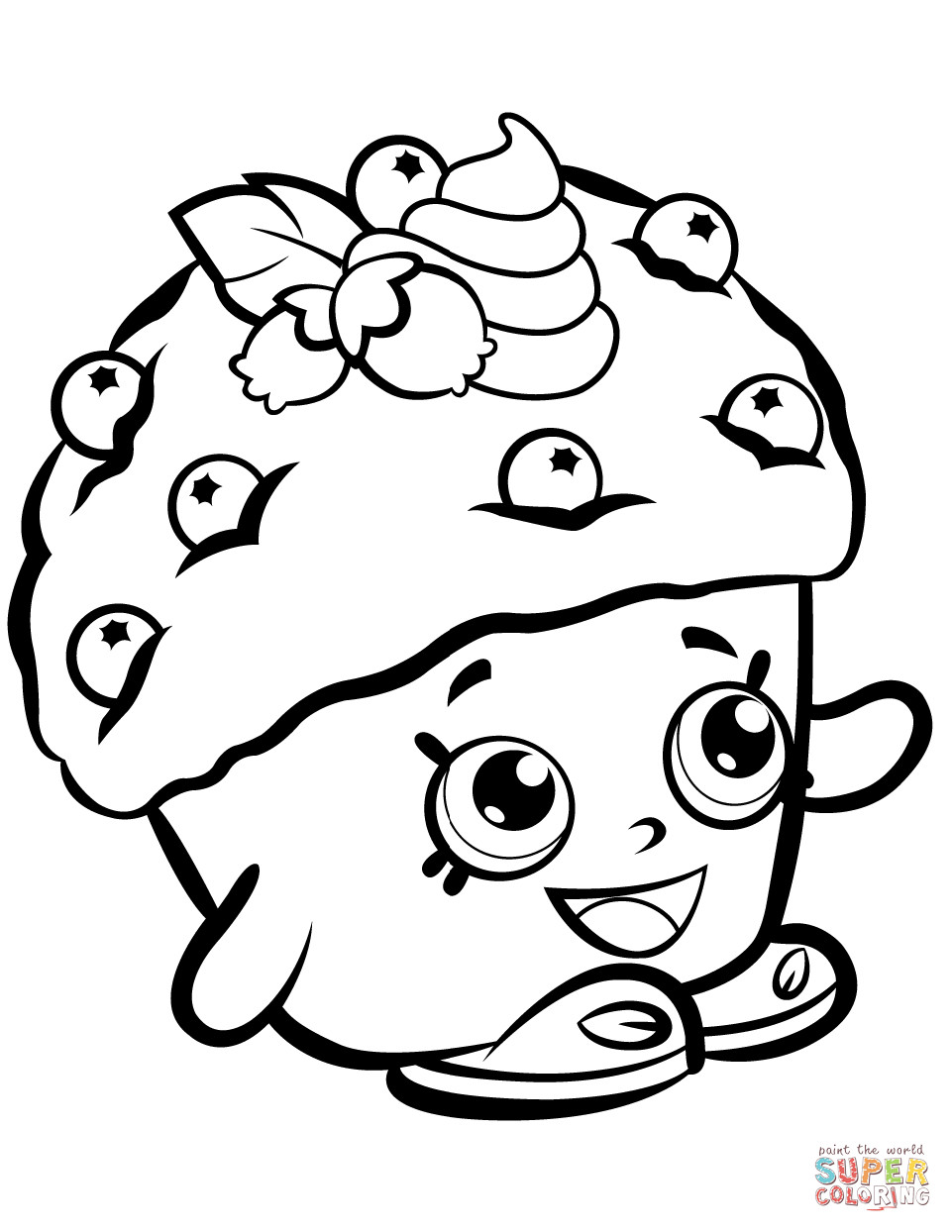 Best ideas about Shopkin Cupcake Princess Coloring Sheets For Kids
. Save or Pin Mini Muffin Shopkin coloring page Now.