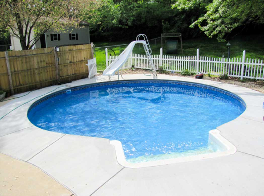 Best ideas about Small Inground Pool Cost
. Save or Pin Small inground swimming pools with round shape and slider Now.