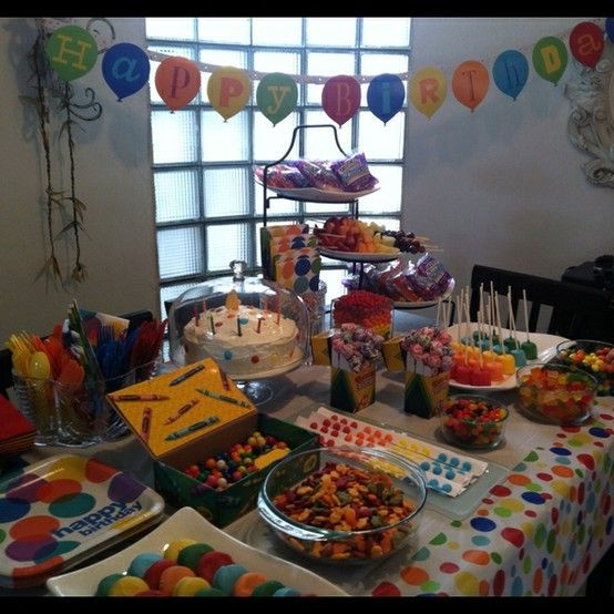 Best ideas about Snack Table Ideas
. Save or Pin crayola party snack table Now.