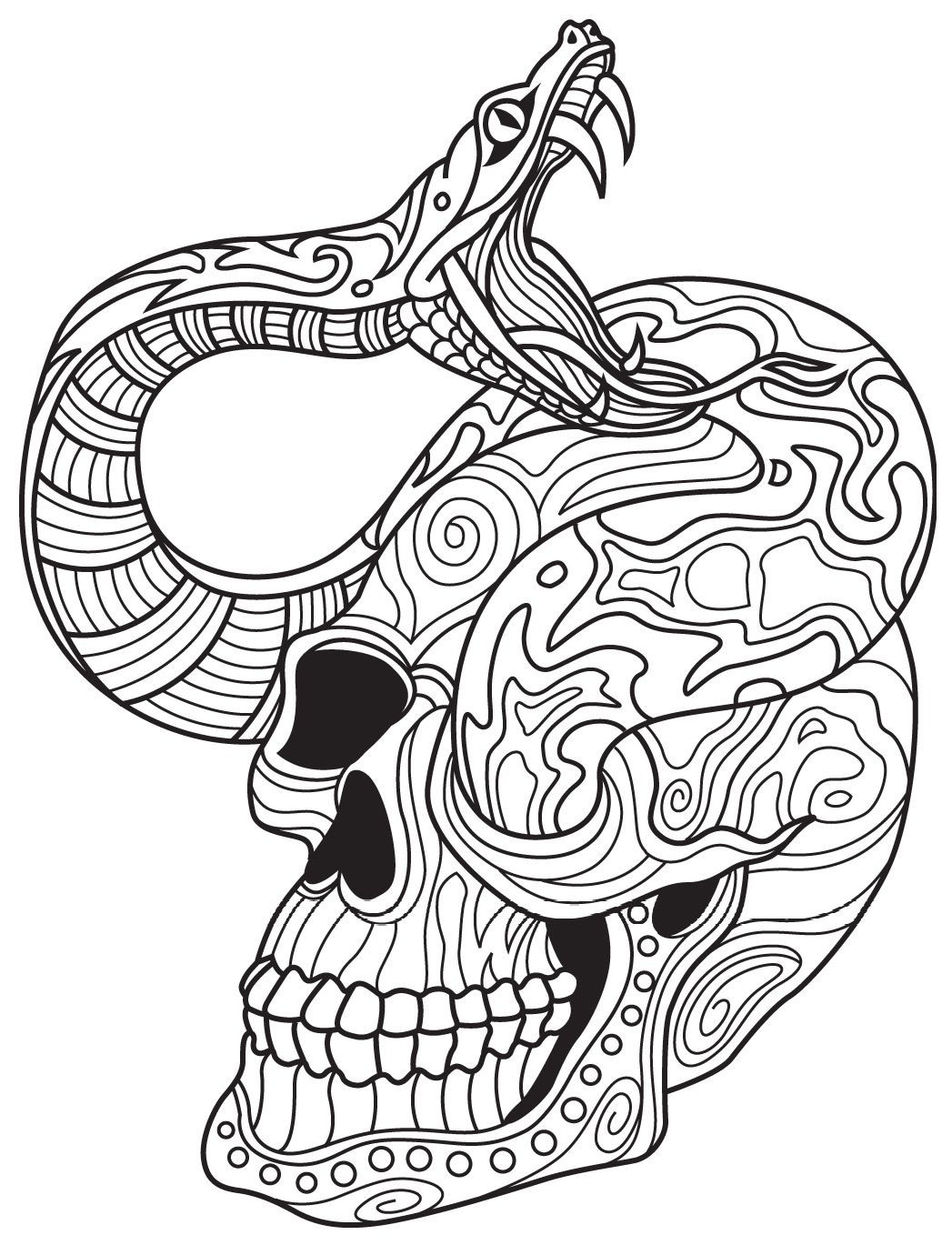 Best ideas about Snake Coloring Pages For Adults
. Save or Pin Snake and Skull Now.