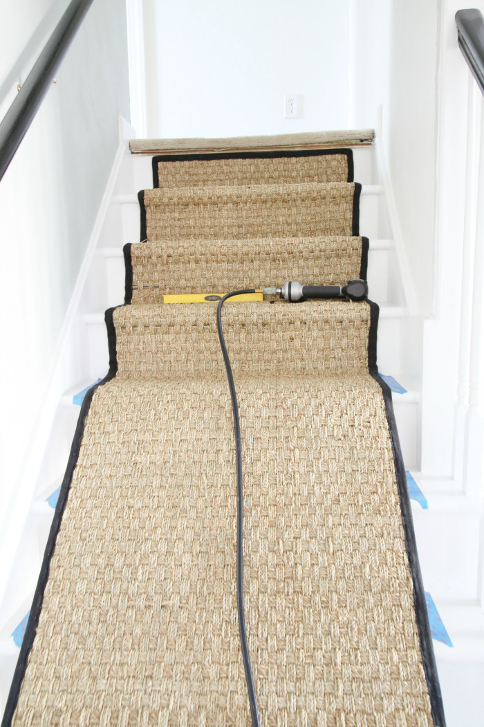 Best ideas about Staircase Rug Runners
. Save or Pin Painted Staircase Makeover with Seagrass Stair Runner Now.