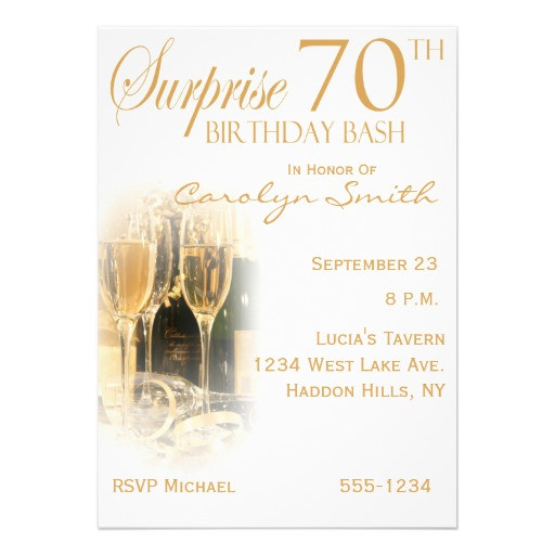 Best ideas about Surprise 70th Birthday Invitations
. Save or Pin Surprise 70th Birthday Party Invitations 13 Cm X 18 Cm Now.