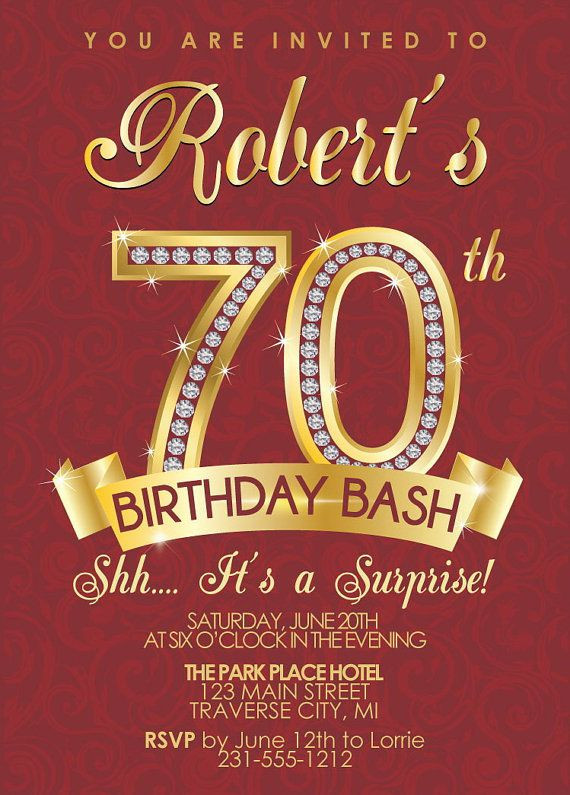 Best ideas about Surprise 70th Birthday Invitations
. Save or Pin 15 70th Birthday Invitations Design and Theme Ideas Now.